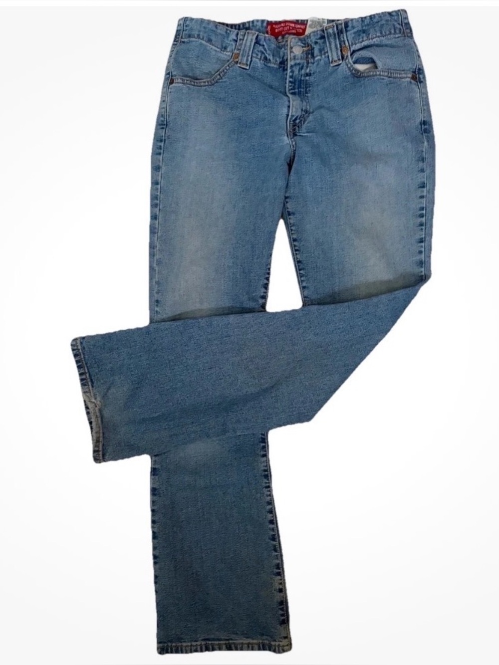 VINTAGE LEVIS 525 NOUVEAU DOWNTOWNER BOOT CUT STRETCH SOFT JEANS SIZE 8M